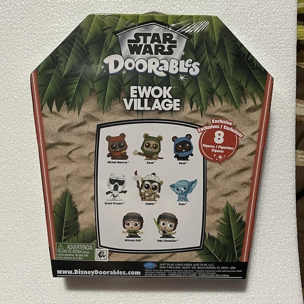 STAR WARS EWOK VILLAGE DOORABLES COLLECTION PEEK 8 FIGURE SET WICKET LUKE LEIA